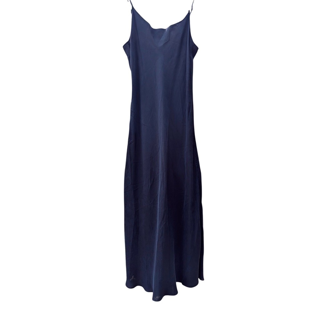 6 J. Crew Women Black Gwyneth Silky CBK Rachel Friends CBK Slip Dres Minimalist - Picture 2 of 11